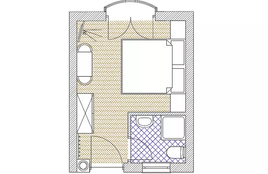 Skizze Doppelzimmer 18 m² im Landhaus Joggl