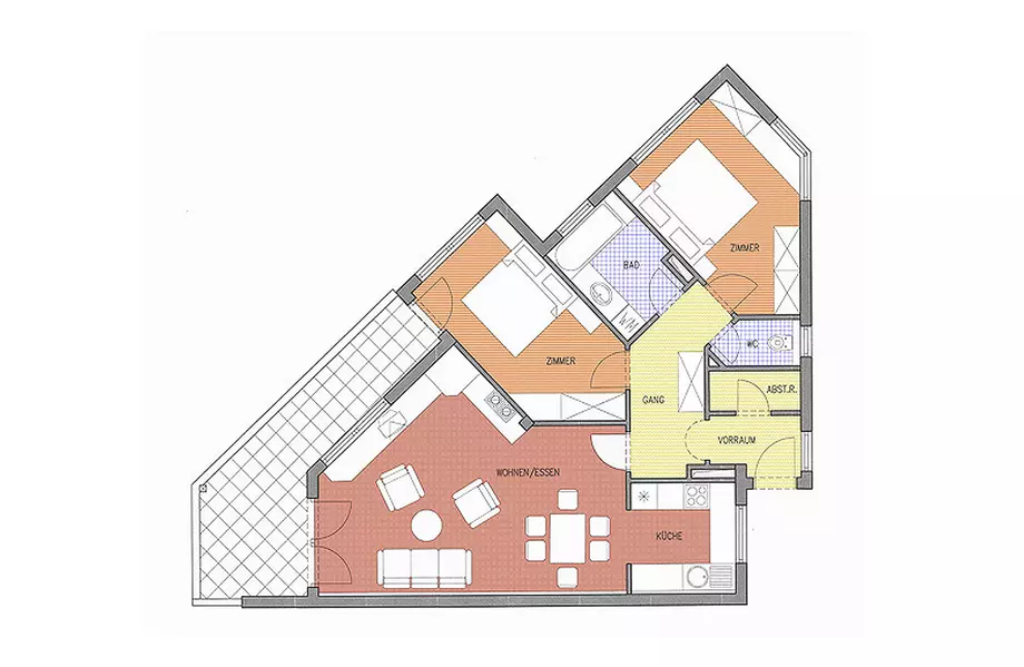 Skizze Suite Finkenberg 80 m² im Landhaus Joggl